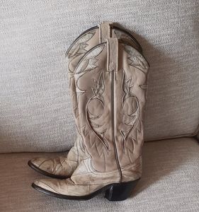 Vintage Dan Post eel skin boots